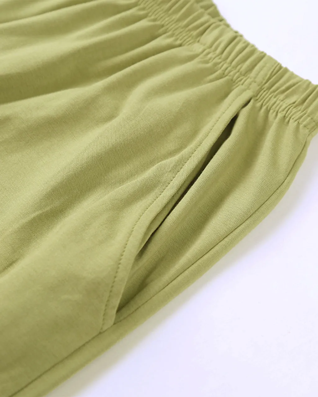 Bamboo & Organic Cotton Womens Pyjamas - Half Sleeve PJS - Lime