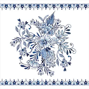 CIN3083 - Navy Floral I - 12x12