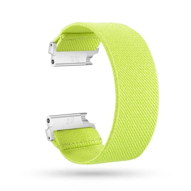 Fitbit Versa/2/Lite 23mm Bracelet Nylon Watch Strap, New Elastic Loop Wristband Sport for Men Women Large Wrist Lg Xl band Watchband Unisex