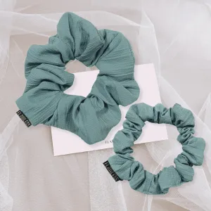 Flawless Soft Sugarcane-Crape Scrunchies -Set of 2