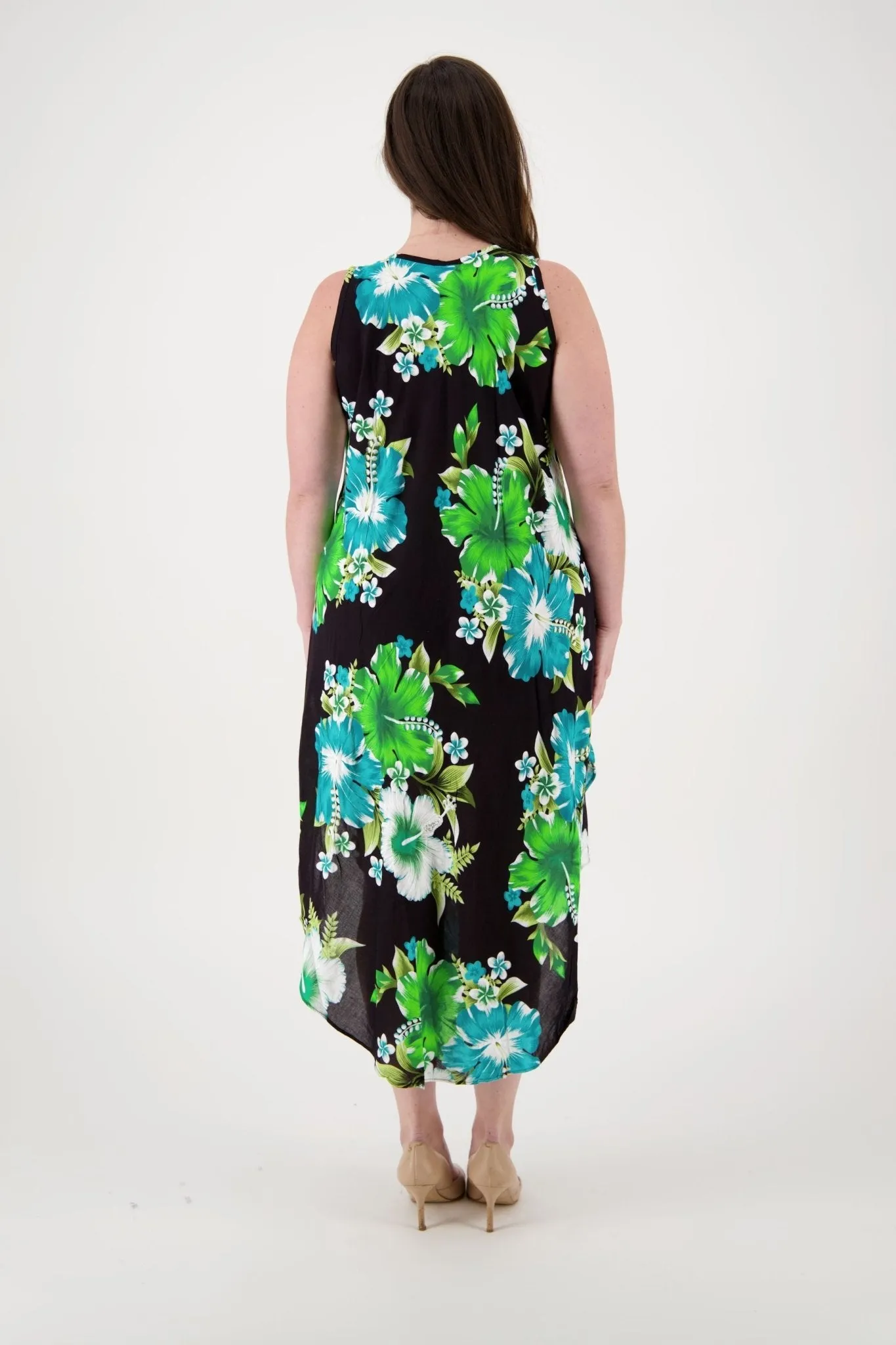 Floral Print Beach Dress One Size Fits Most TH-2501