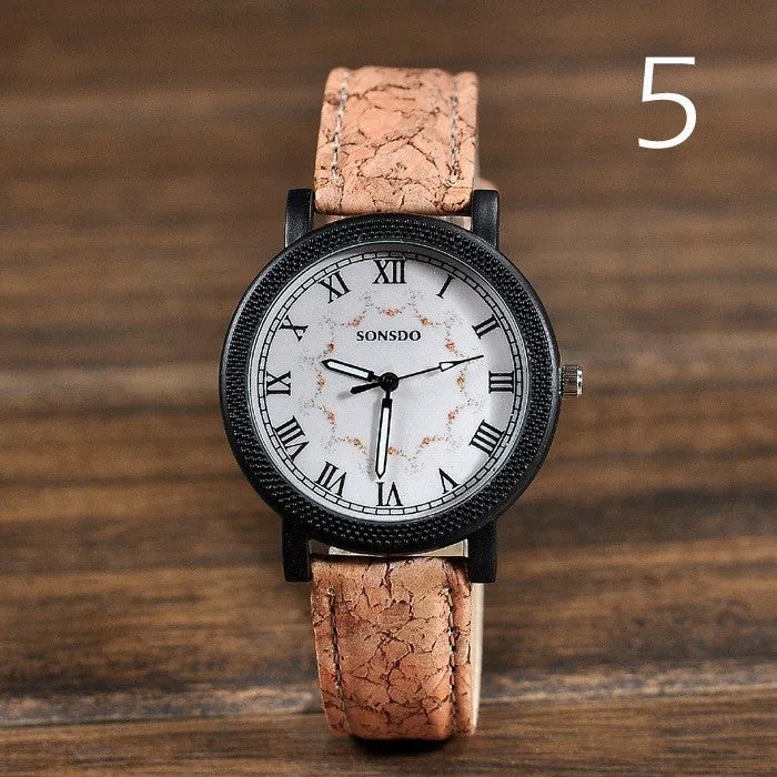 Geneva Vintage Retro Rivet Braided Genuine Leather Strap Women Wristwatches Bracelet Dress Watches Clock Thin Small Deer