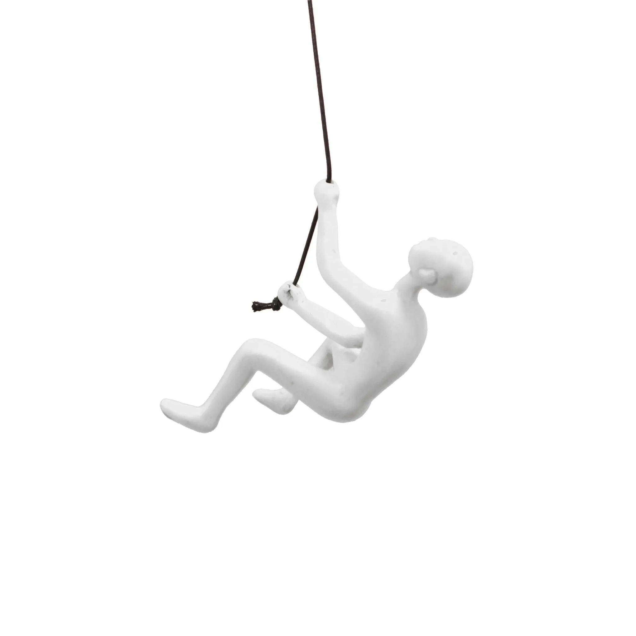Unique White Climbing Man Wall Art | 3"x6"